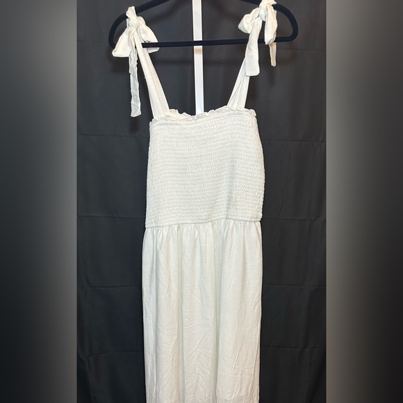 ZESICA Boho Spaghetti Strap, Square Neck, Solid Color Ruffle, A Line Maxi Dress - Picture 8 of 14